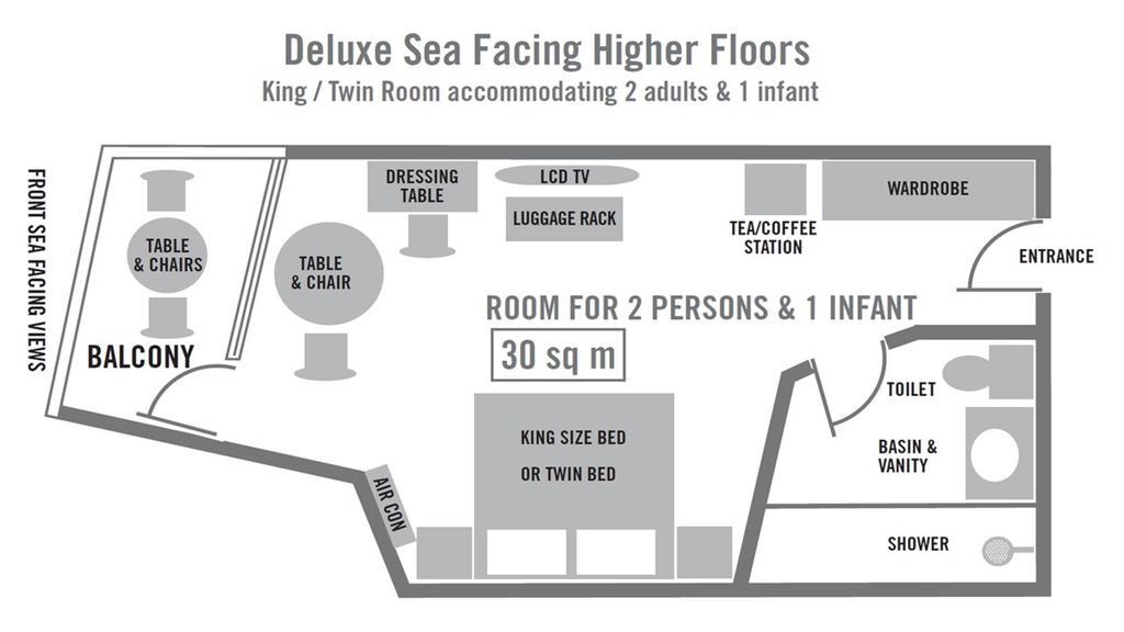 Blue Waters Hotel Ντούρμπαν Εξωτερικό φωτογραφία Deluxe Sea Facing Higher Floors